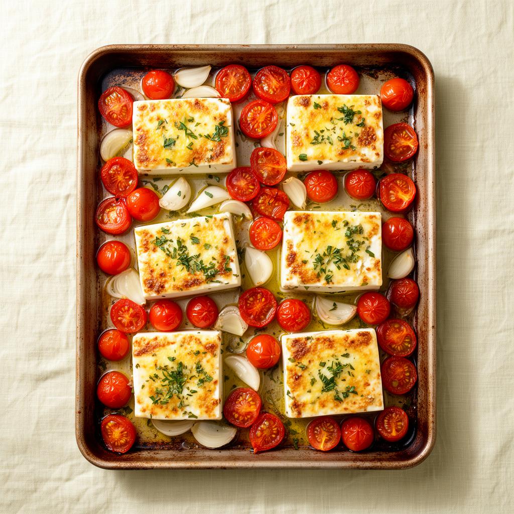 Ofen-Feta mit Kirschtomaten